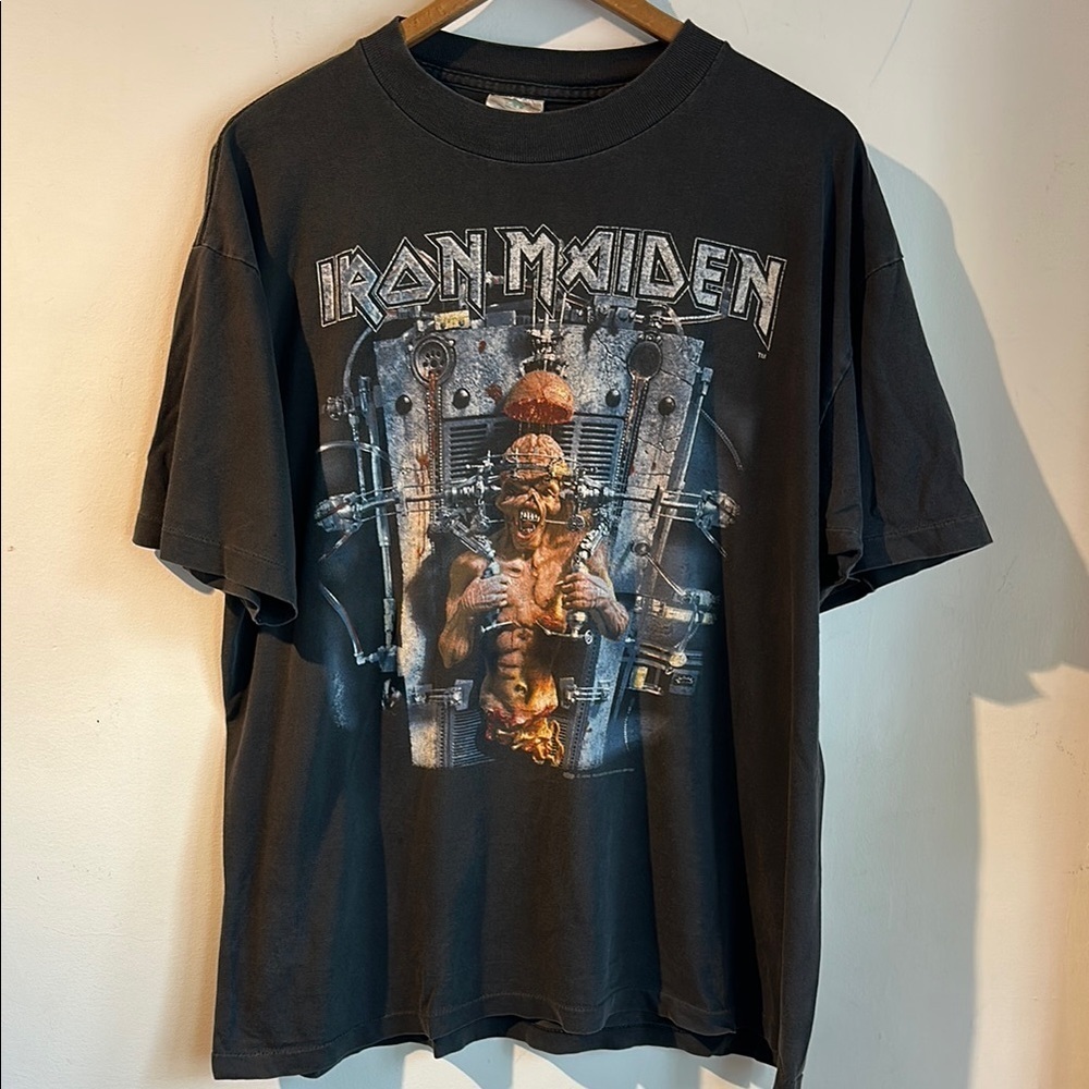 Vintage Iron Maiden The X Factor Graphic Single Stitch T-Shirt